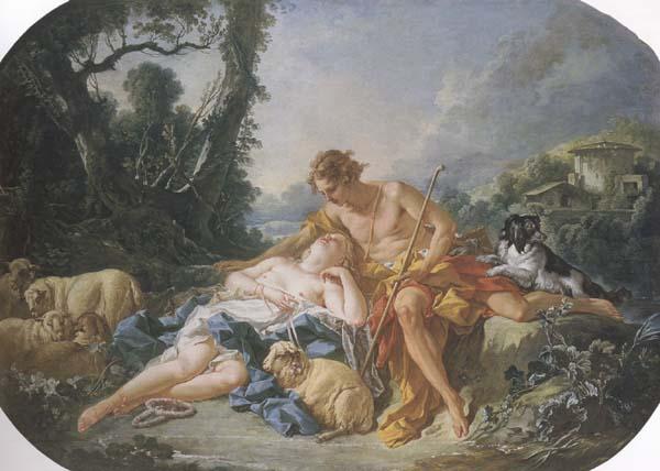 Francois Boucher Daphnis and Chloe oil painting picture
